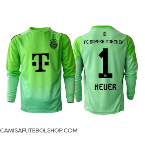 Camisa de time de futebol Bayern Munich Manuel Neuer #1 Goleiro Replicas 1º Equipamento 2025-26 Manga Comprida